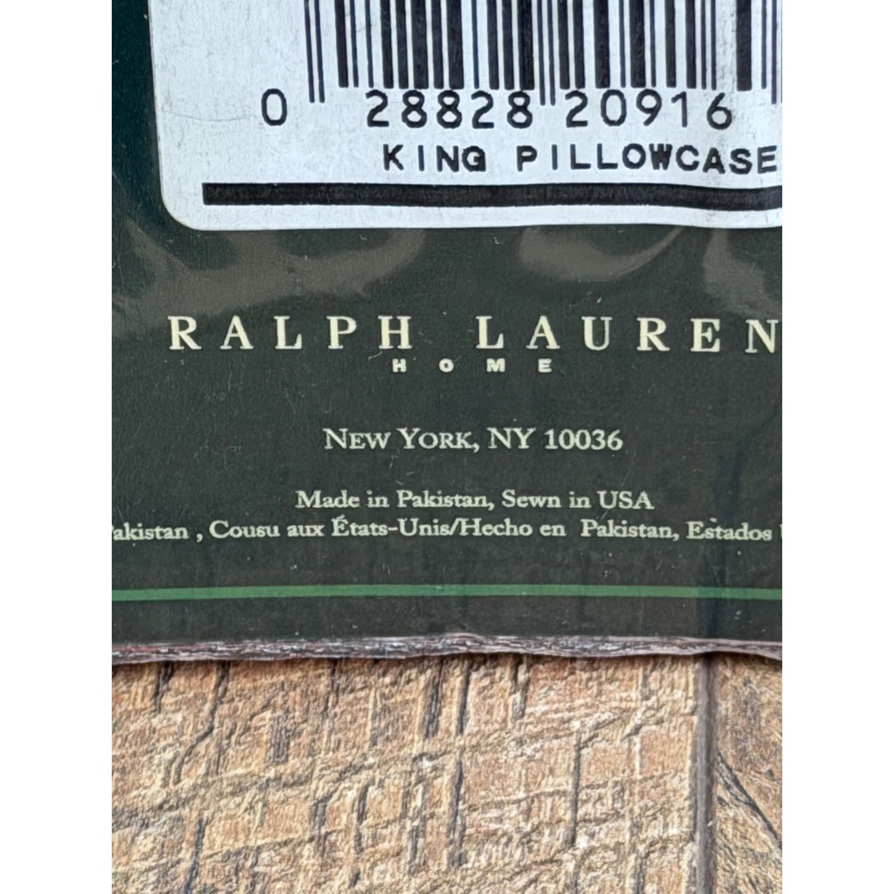 Lauren Ralph Lauren King Pillowcases Set of 2 Melon Solid 250TC Cotton New - Picture 4 of 6